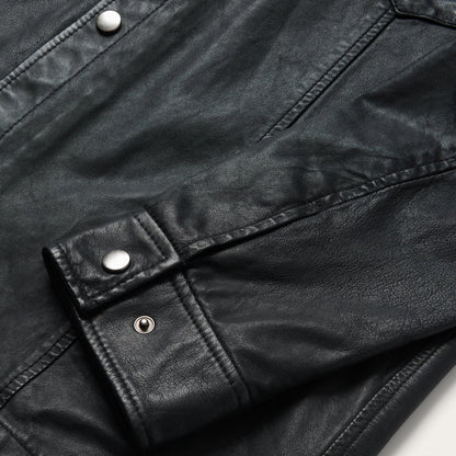 Leather Western Shirt Jacket