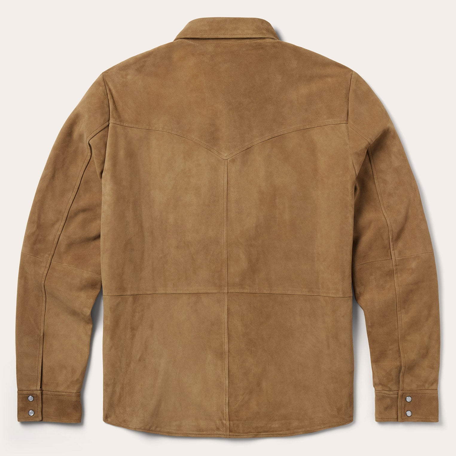 Suede Leather Shirt Jacket