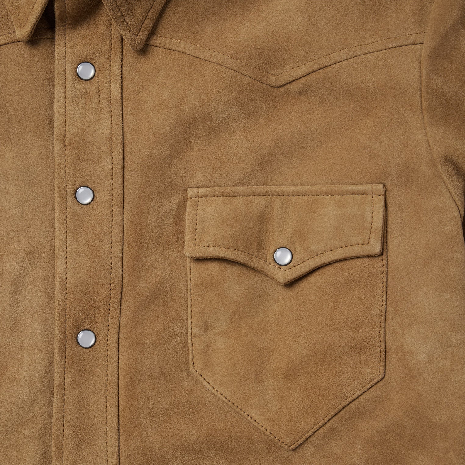 Suede Leather Shirt Jacket