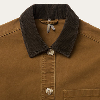 Corduroy Collar Canvas Barn Jacket