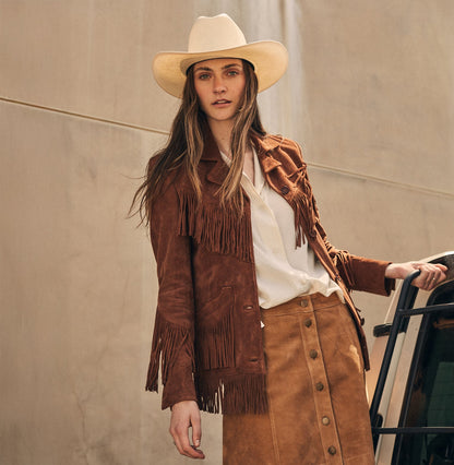Lamb Suede Fringed Jacket