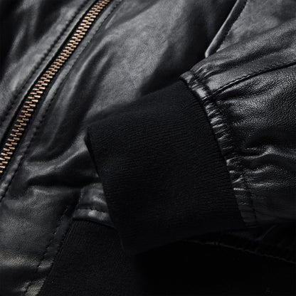 Leather Bomber Jacket