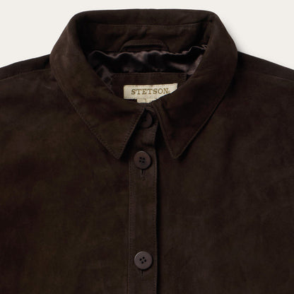 Two Pocket Fringe Suede Jacket