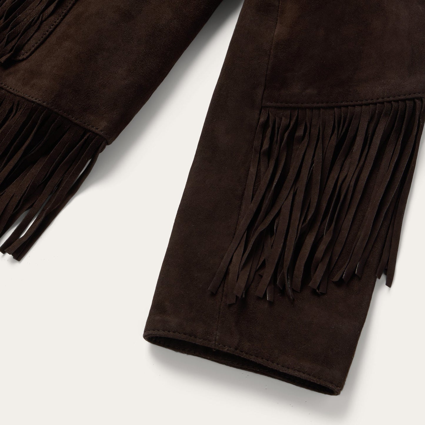 Two Pocket Fringe Suede Jacket