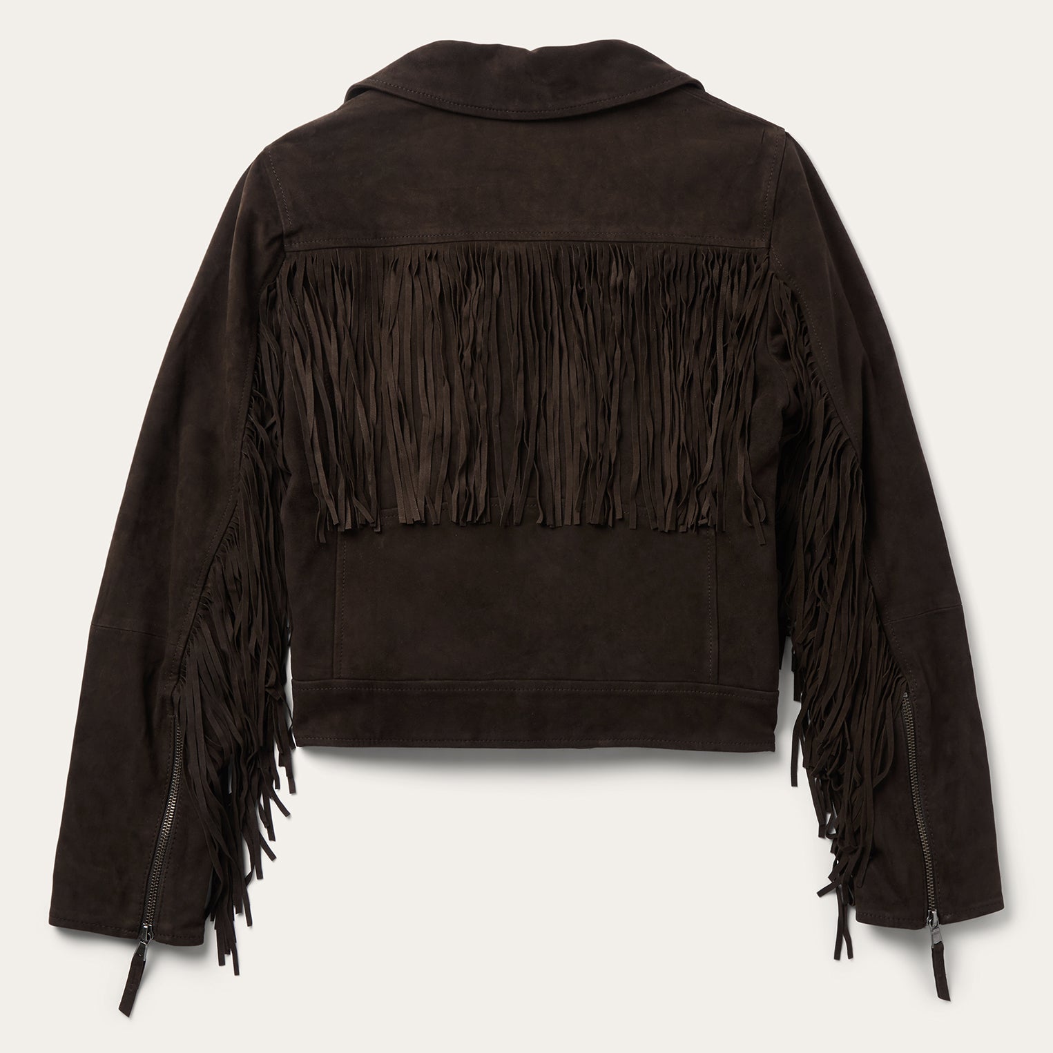 Suede Fringe Motorcycle Jacket