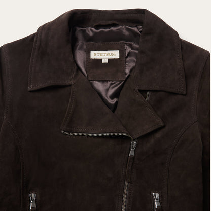 Suede Fringe Motorcycle Jacket