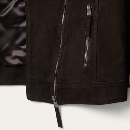 Suede Fringe Motorcycle Jacket