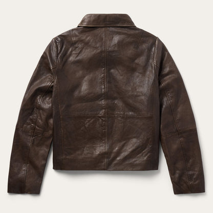 Lamb Leather Cropped Jacket
