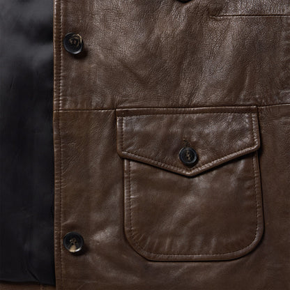Lamb Leather Cropped Jacket