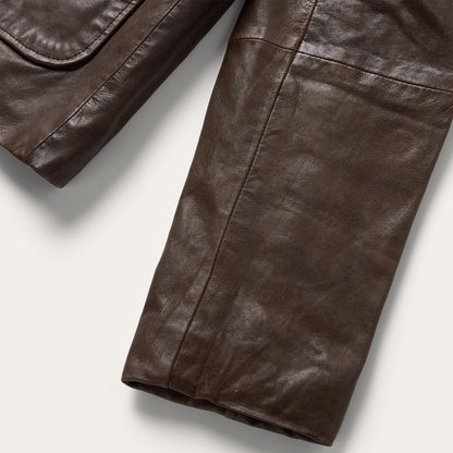 Lamb Leather Cropped Jacket