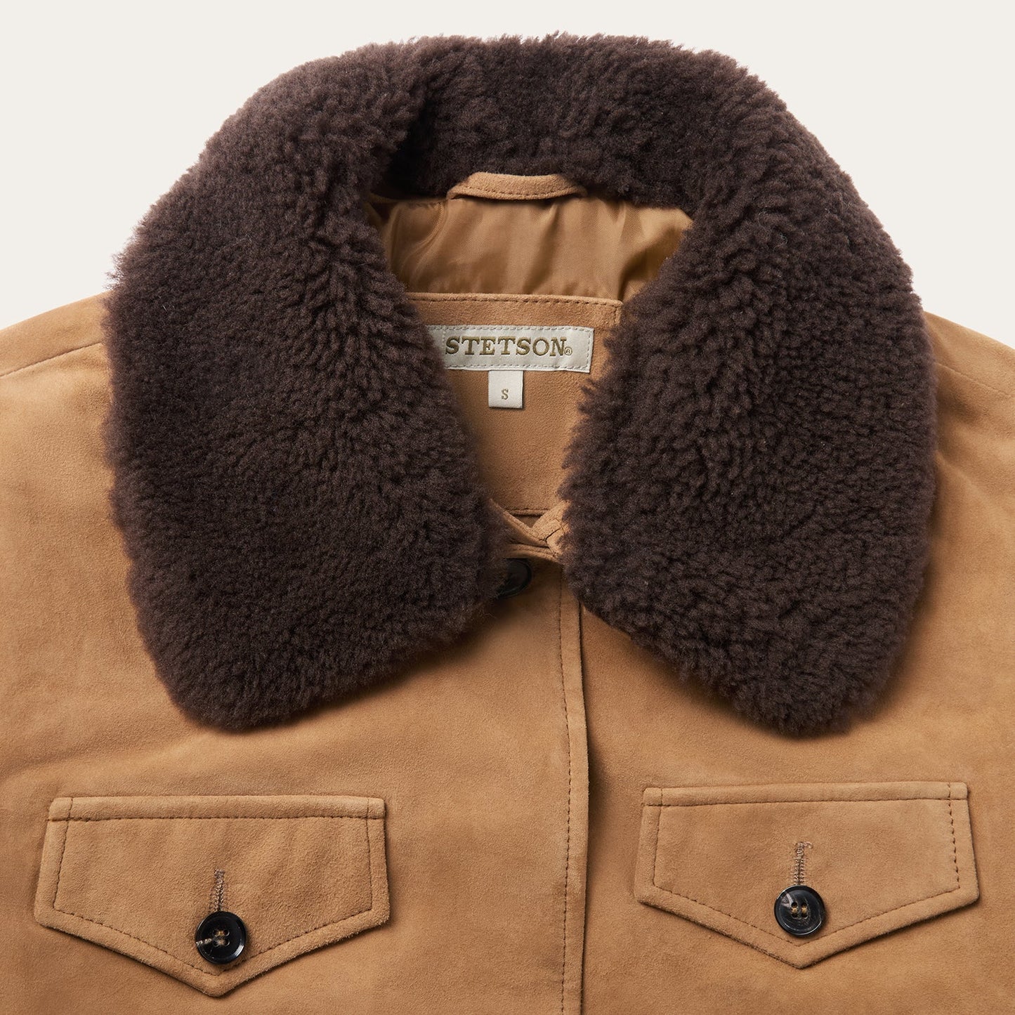 Suede Shearling Cropped Jacket