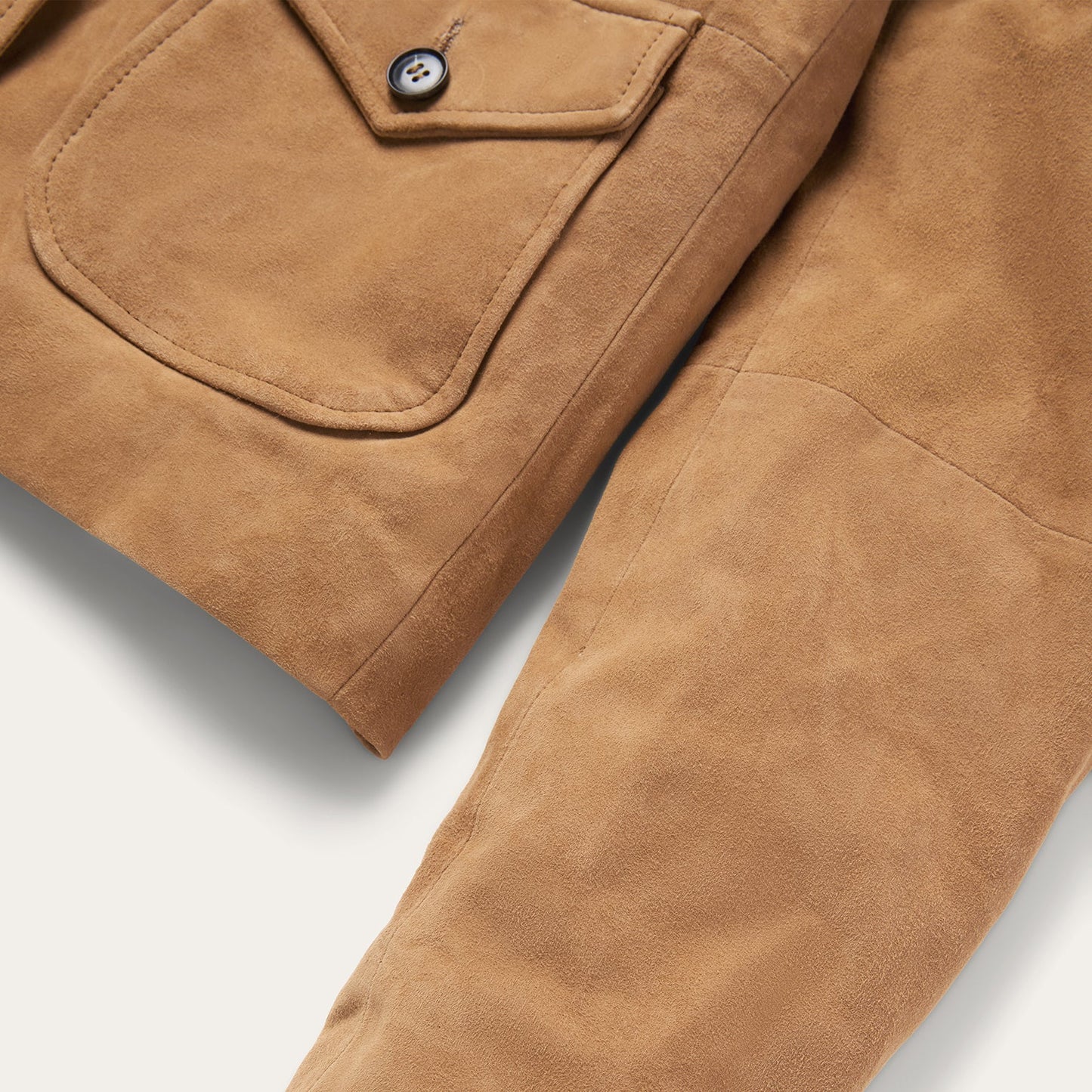 Suede Shearling Cropped Jacket