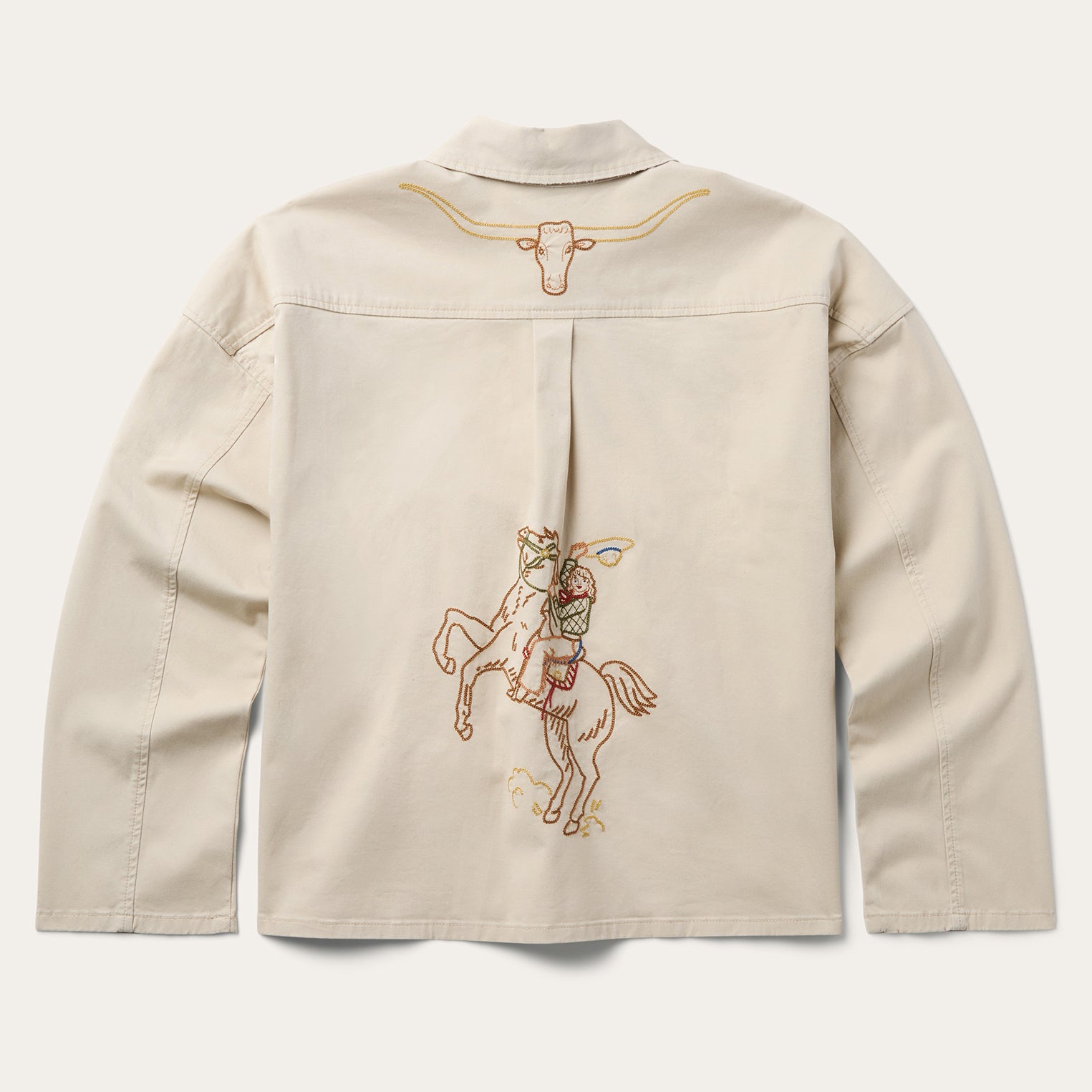 Embroidered Canvas Utility Jacket
