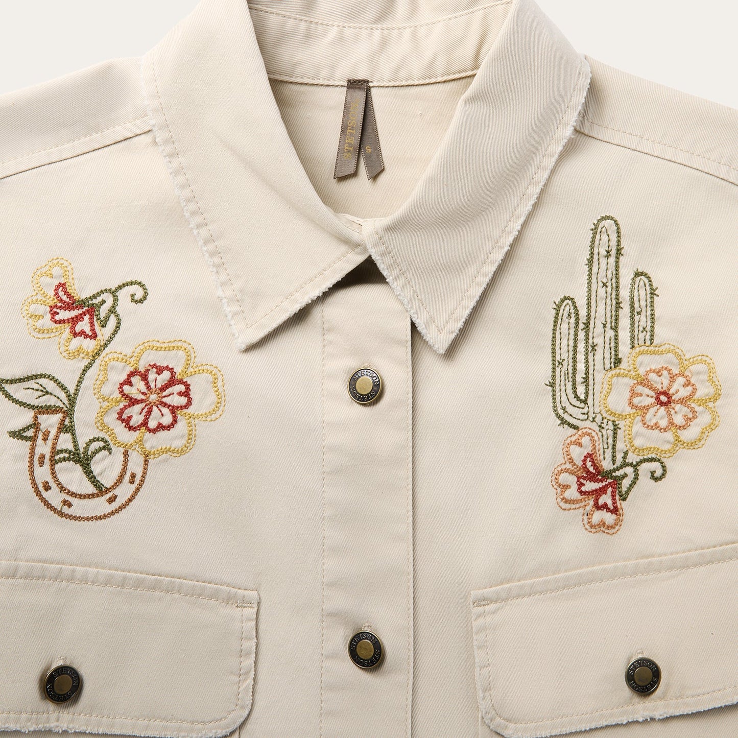 Embroidered Canvas Utility Jacket
