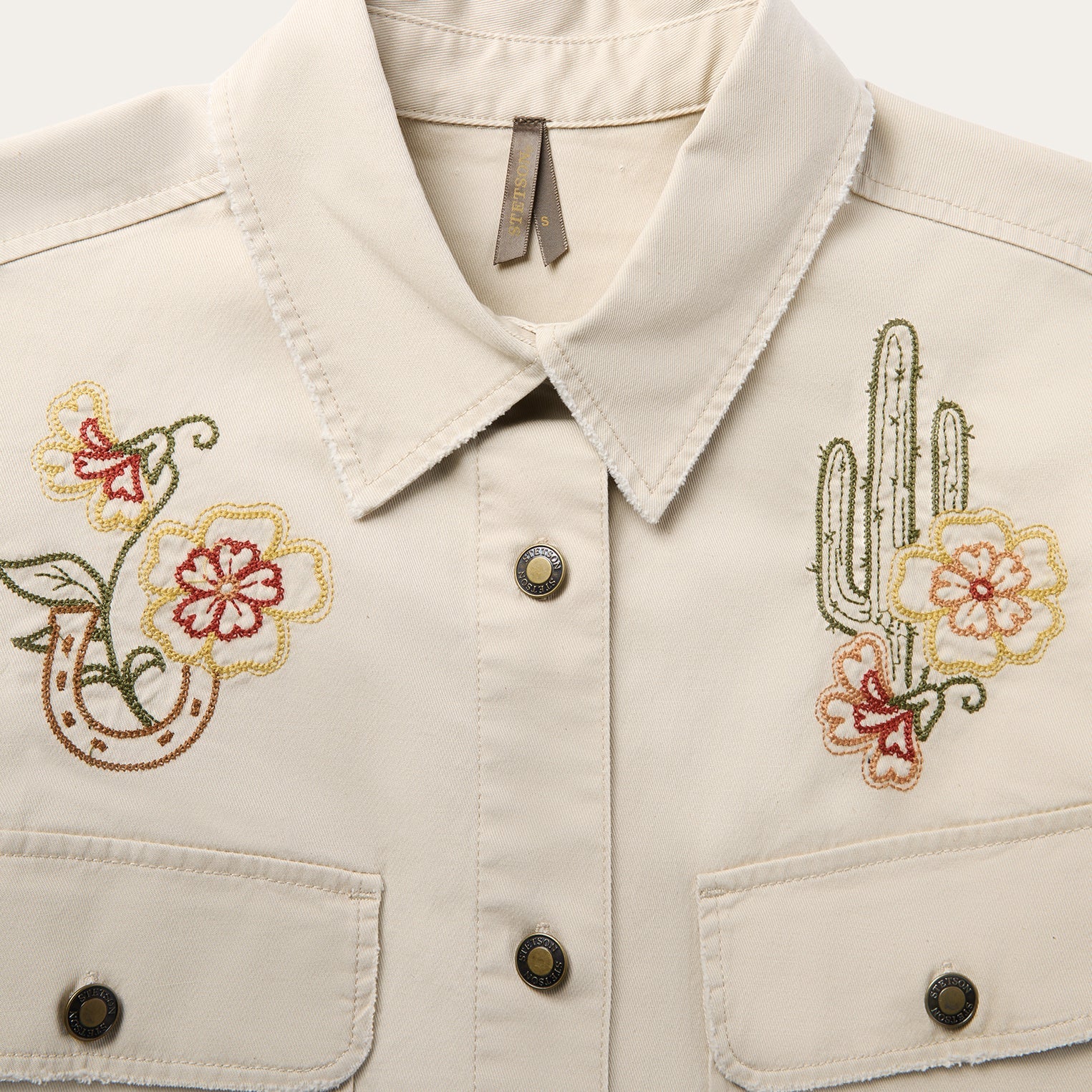 Embroidered Canvas Utility Jacket