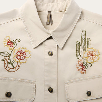Embroidered Canvas Utility Jacket