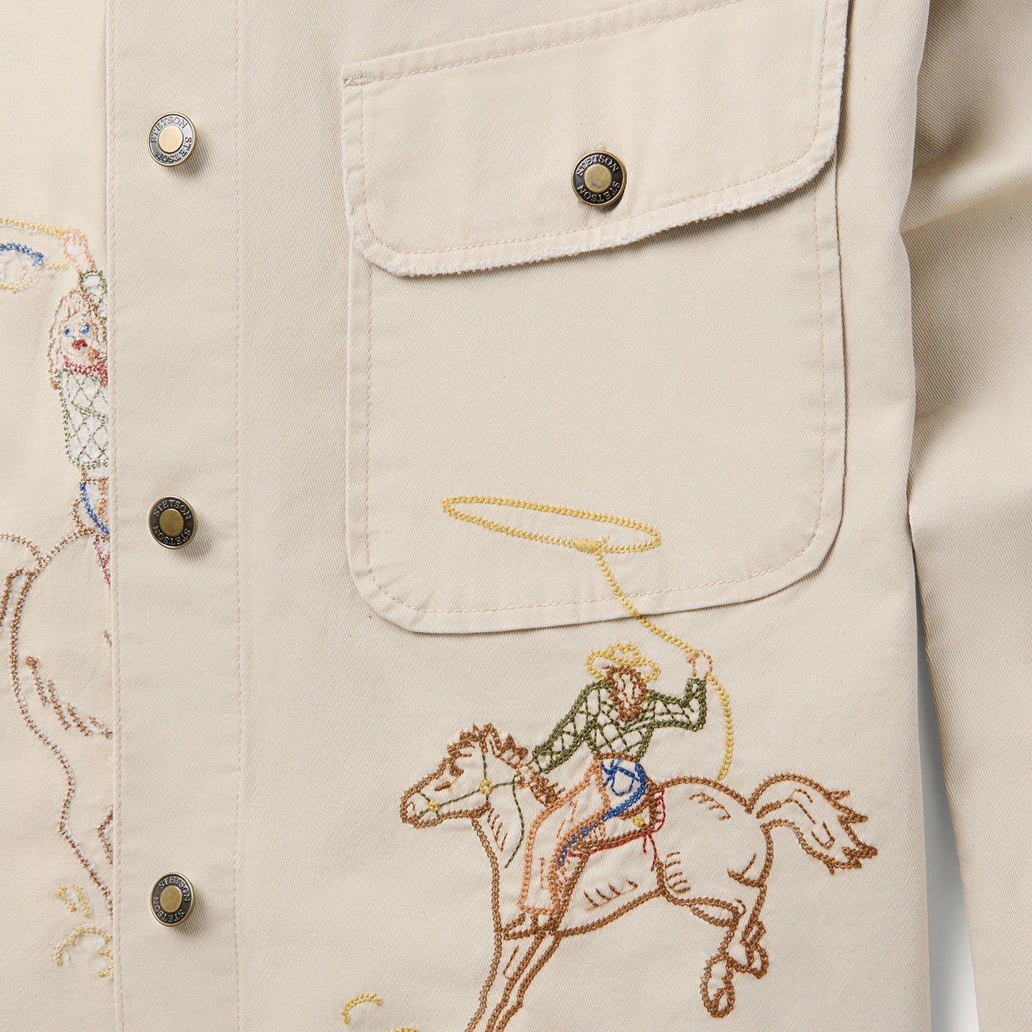 Embroidered Canvas Utility Jacket