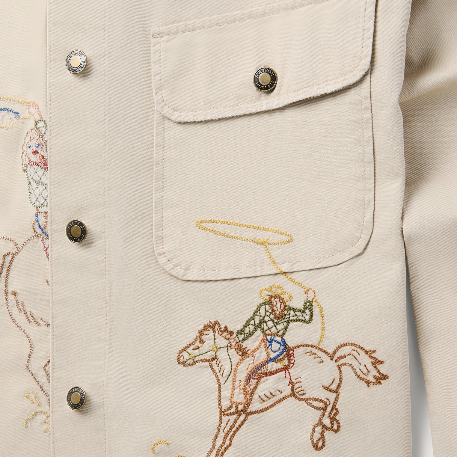 Embroidered Canvas Utility Jacket