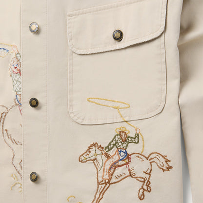 Embroidered Canvas Utility Jacket