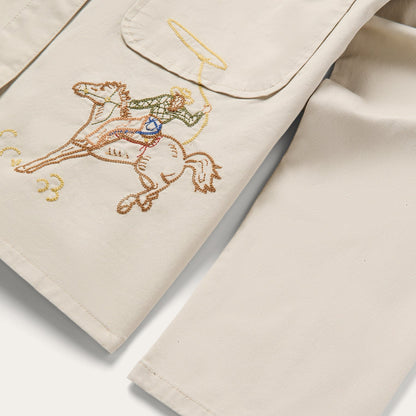 Embroidered Canvas Utility Jacket