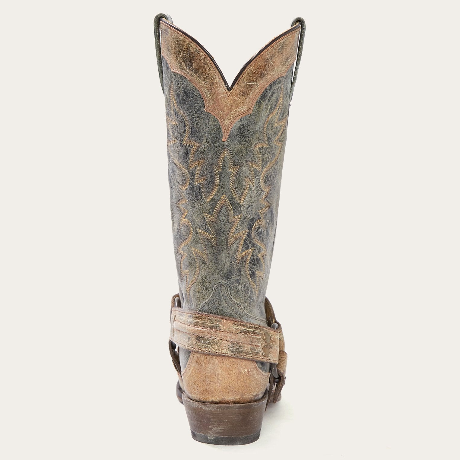 Sundance Kid Washed Crater Black Cowboy Boot