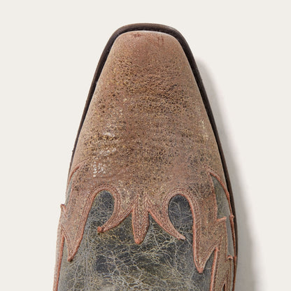 Sundance Kid Washed Crater Black Cowboy Boot