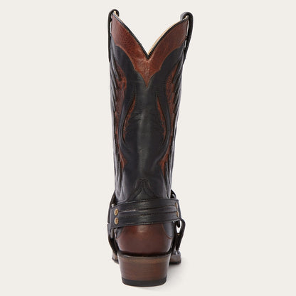 Biker Outlaw Oiled Leather Cowboy Boot