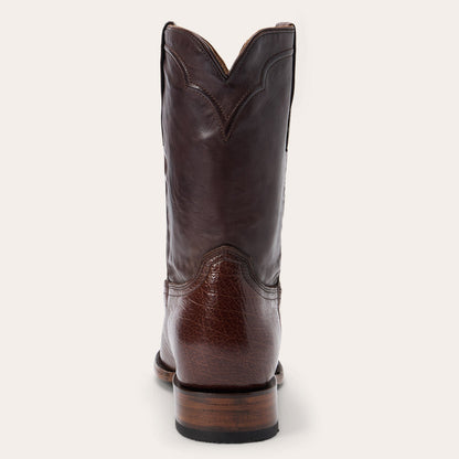 Clay Smooth Ostrich Roper Boots