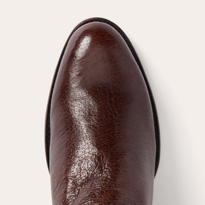 Clay Smooth Ostrich Roper Boots