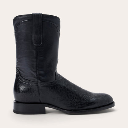 Clay Smooth Ostrich Roper Boots