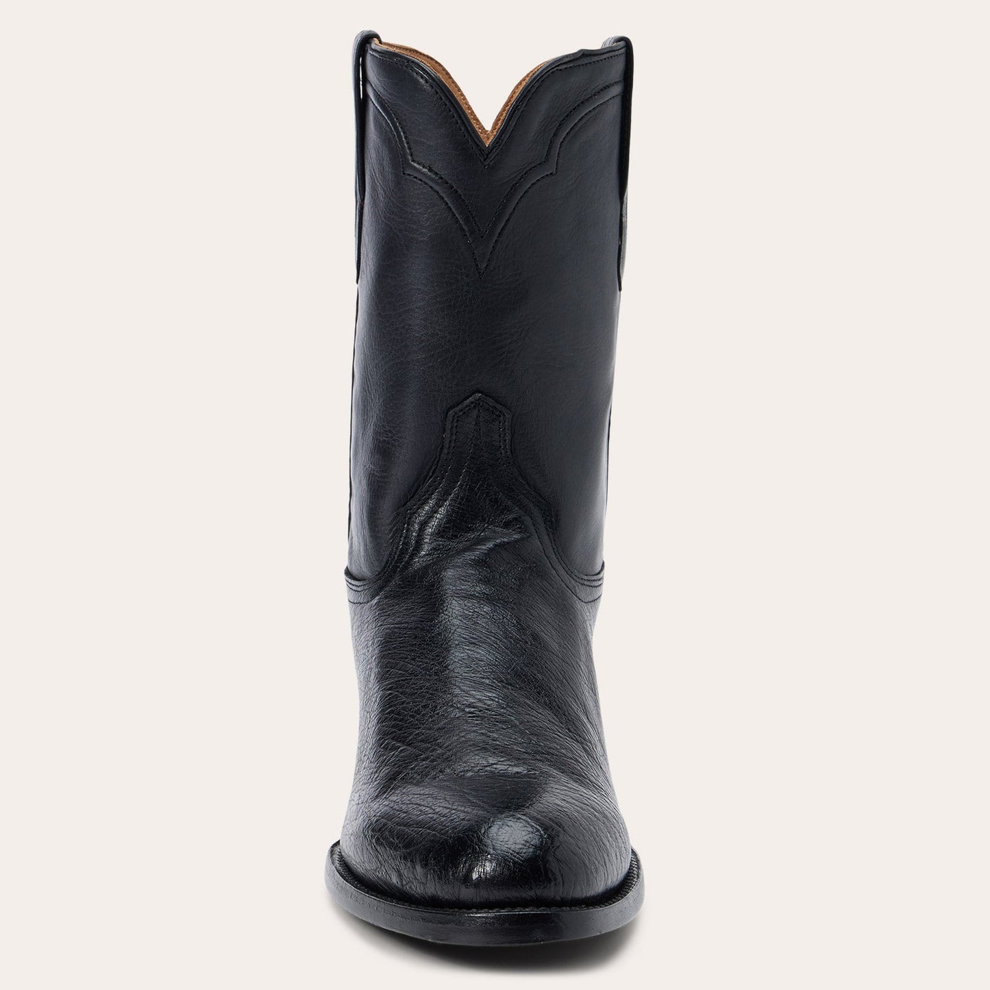 Clay Smooth Ostrich Roper Boots