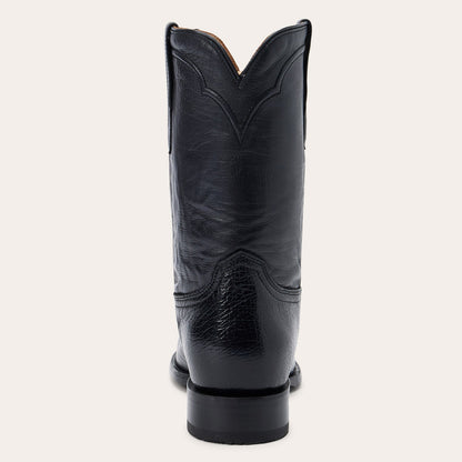Clay Smooth Ostrich Roper Boots