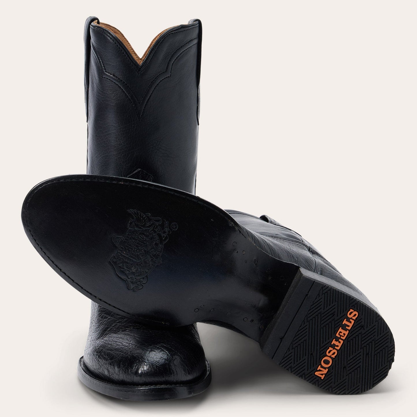 Clay Smooth Ostrich Roper Boots