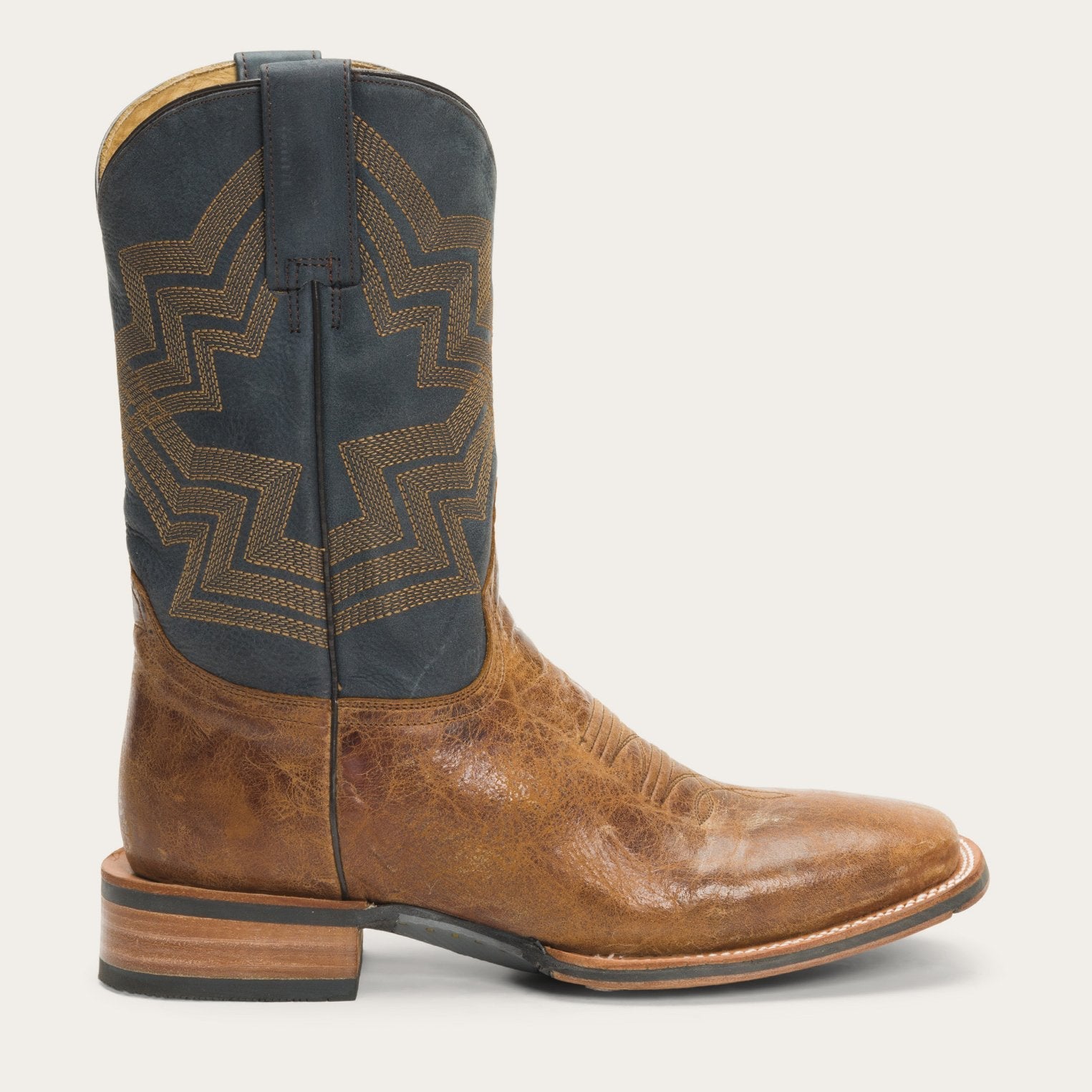Goddard Burnished Blue & Brown Leather Boot