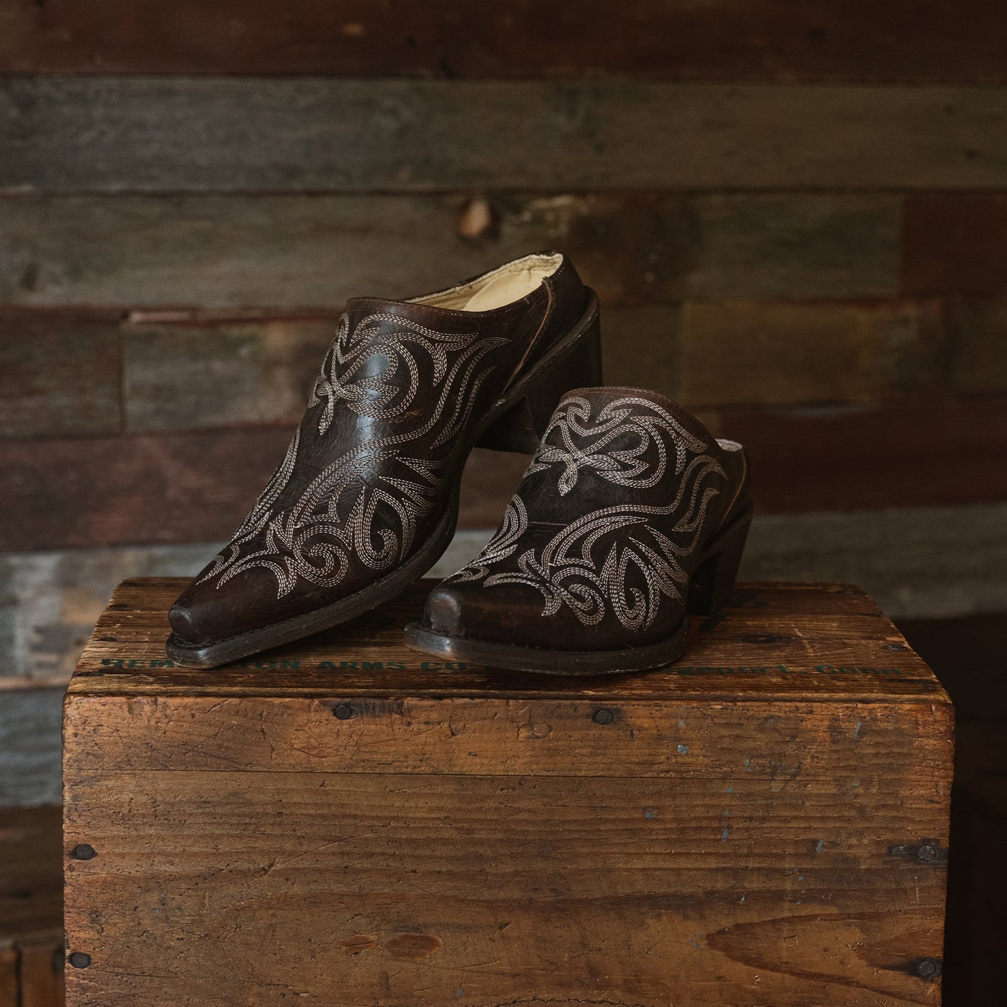 Adley Vintage Finished Leather Mules