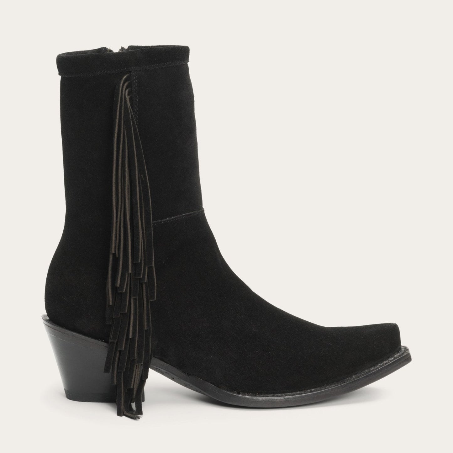 Halle Suede Fringe Side Zip Boot