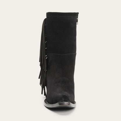 Halle Suede Fringe Side Zip Boot