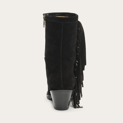 Halle Suede Fringe Side Zip Boot
