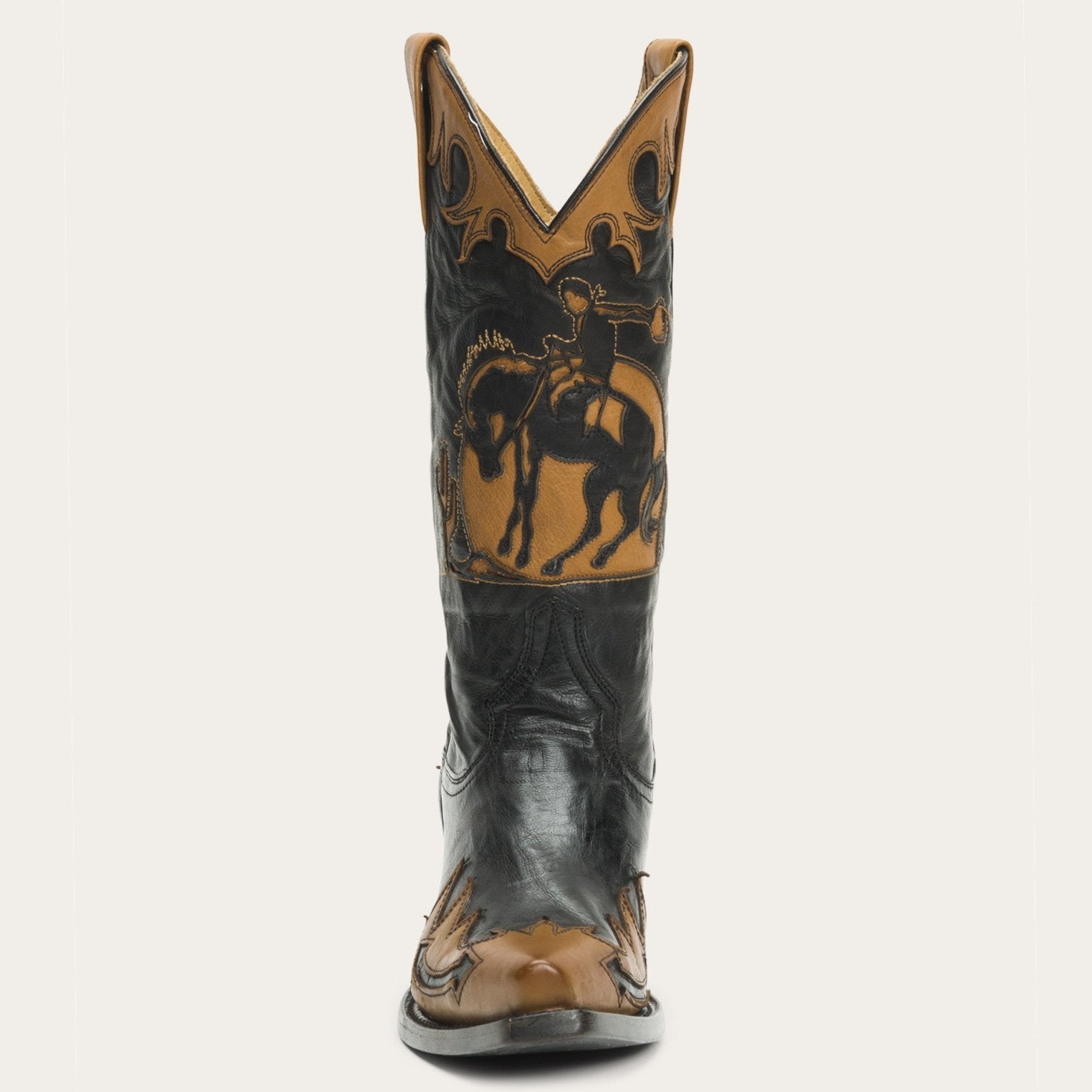 Faye Cowgirl & Horse Underlay Leather Boot