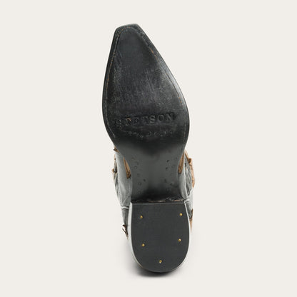Faye Cowgirl & Horse Underlay Leather Boot