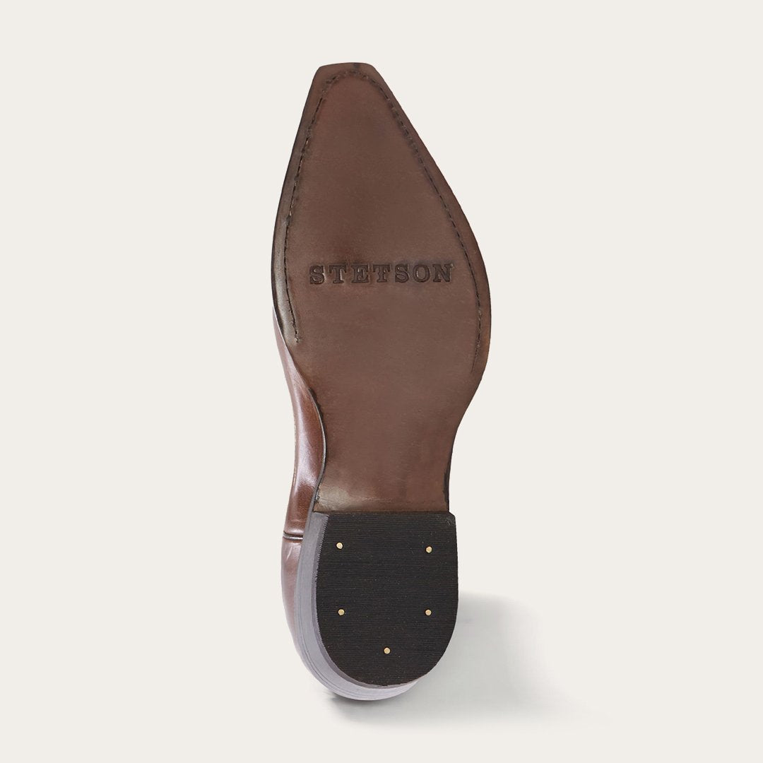 Adeline Burnished Brown Back Zip Cowboy Boot