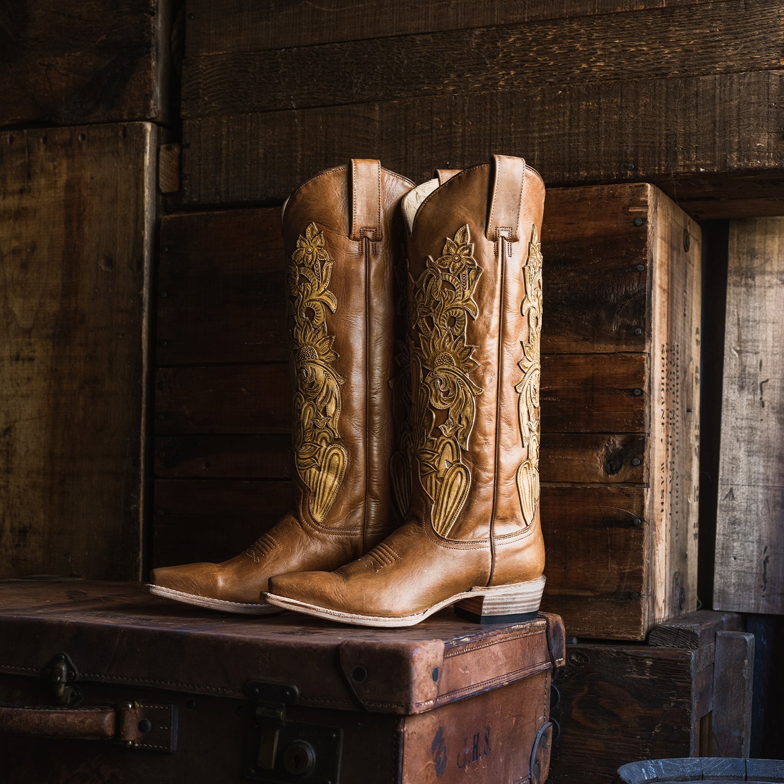 Jules Hand Tooled Leather Boot