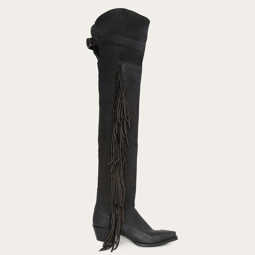 Glam Over-The-Knee Fringe Boot