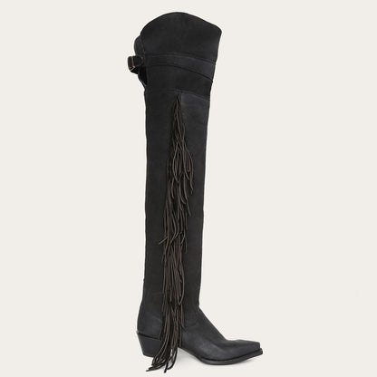 Glam Over-The-Knee Fringe Boot