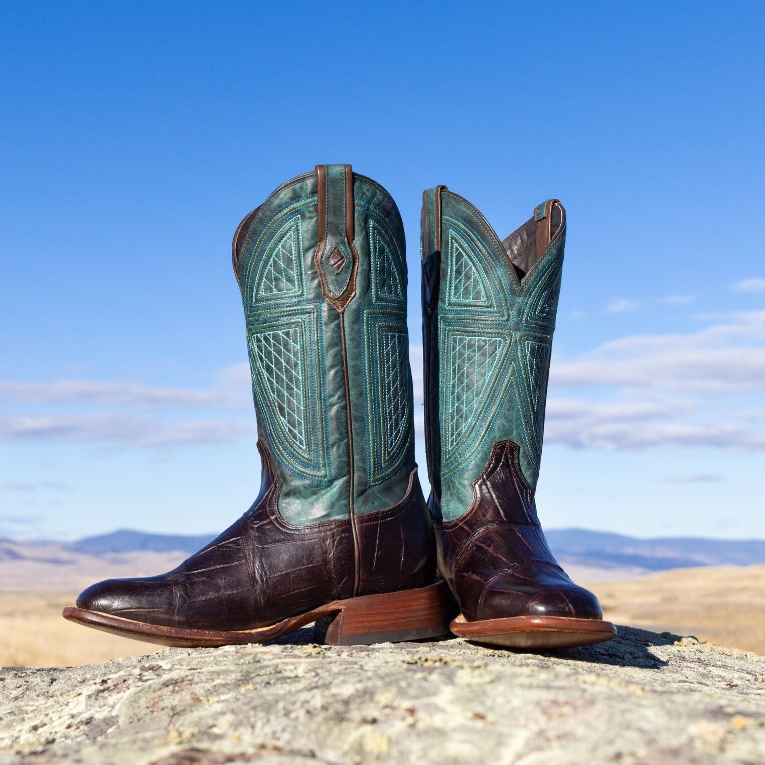 Big Horn Tobacco Alligator Cowboy Boot