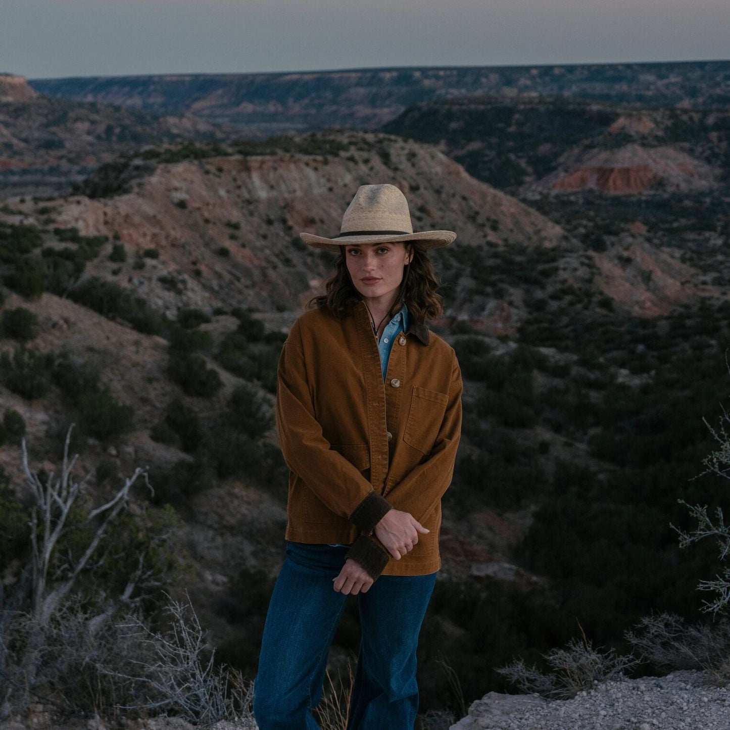 Corduroy Collar Canvas Barn Jacket