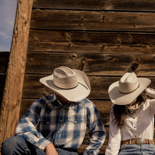 Ombre Plaid Western Shirt