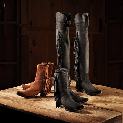 Glam Over-The-Knee Fringe Boot