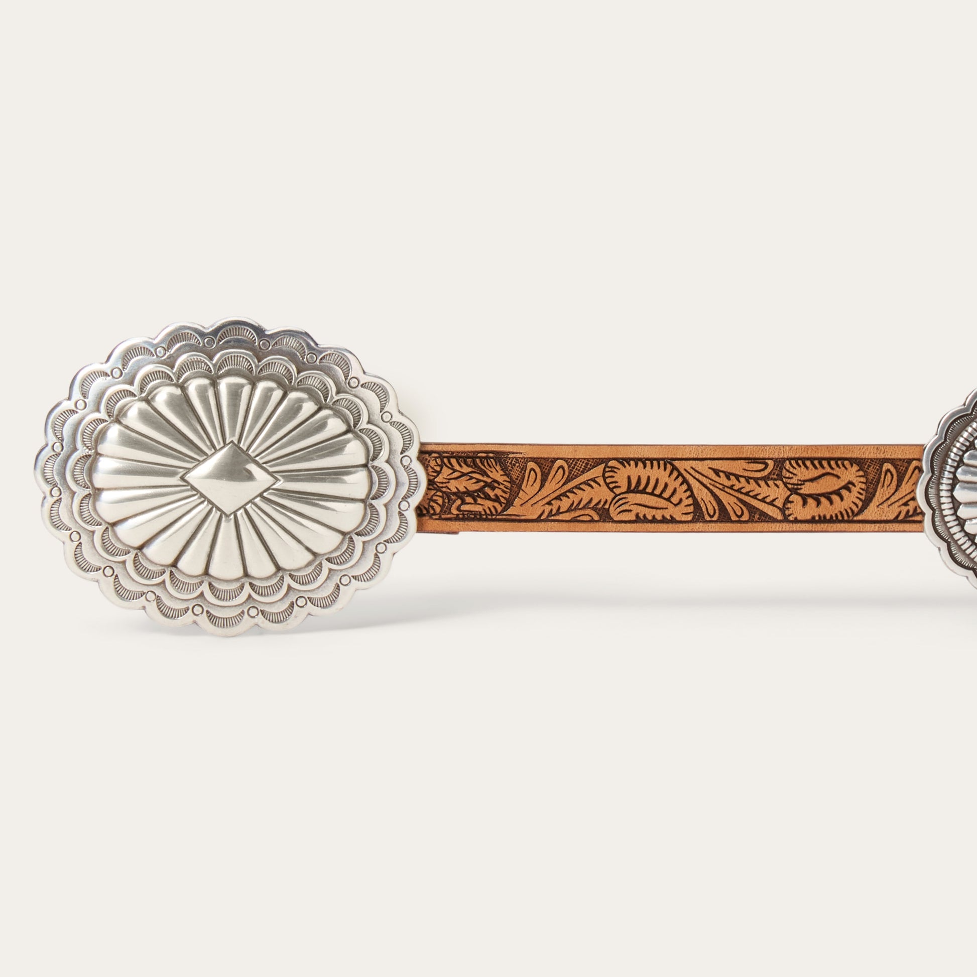Southwestern Tooled Concho Belt