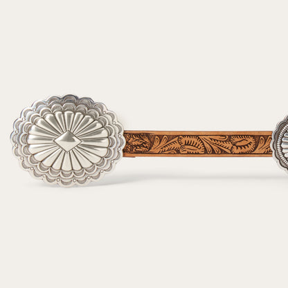 Southwestern Tooled Concho Belt